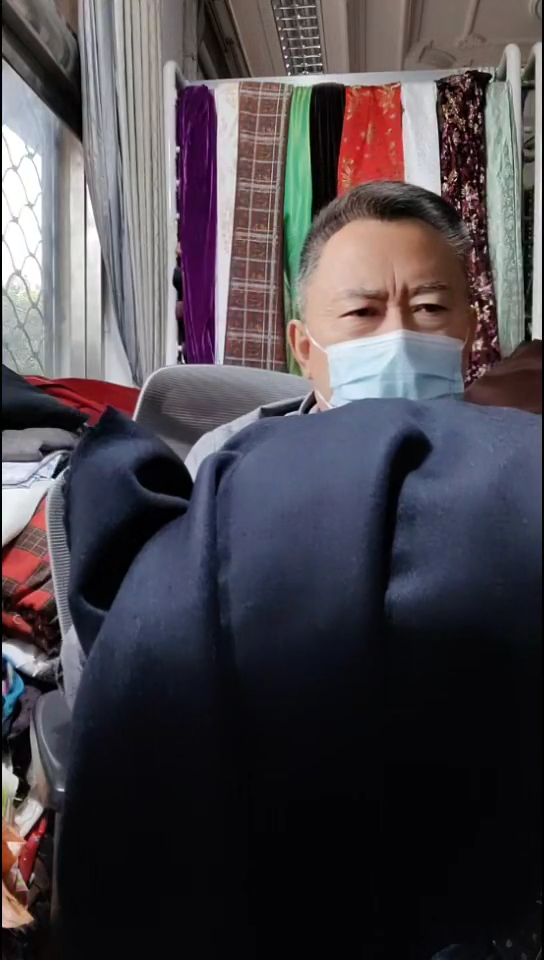 藏蓝纯色双面布料