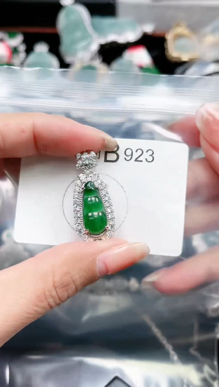 【闪购商品】翡翠颈饰未镶嵌923赠皮绳