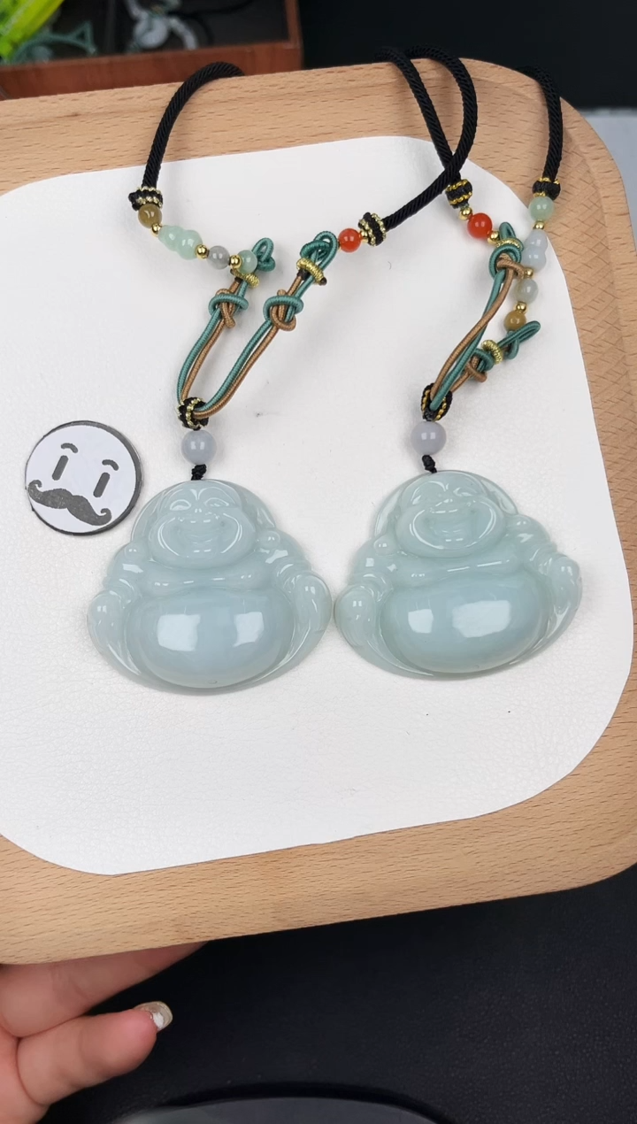 颈饰未镶嵌翡翠LA008翡翠细晴绿大佛+送同款绳子多样性发其一