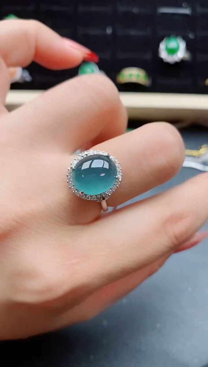 【闪购商品】翡翠戒指银S925镶嵌21321312