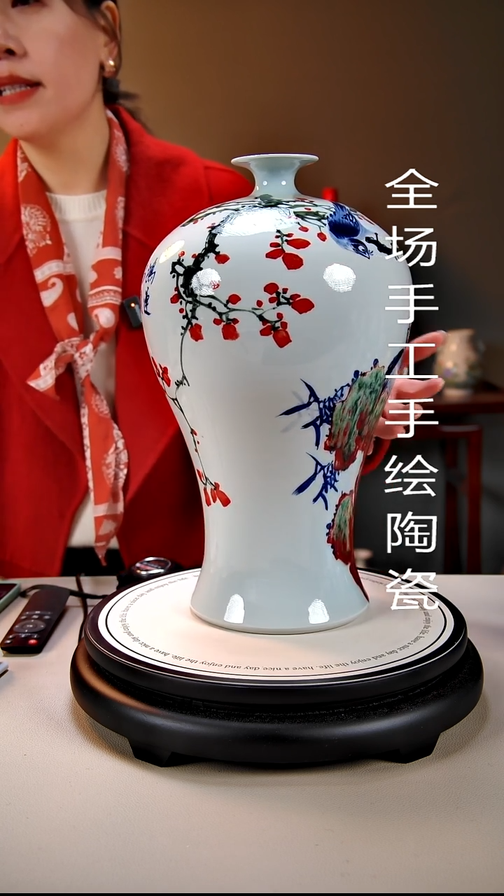 摆件陶景德镇手绘陶瓷22