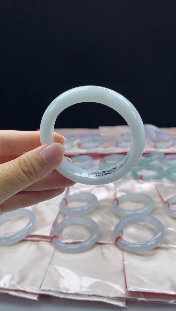 未镶嵌13#定制翡翠天然A货翡翠手镯53-54圈口