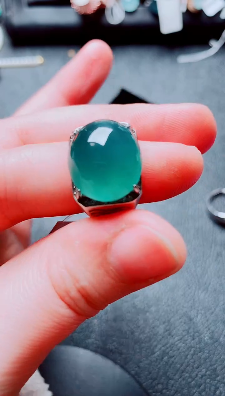 银S925镶嵌戒指翡翠1111