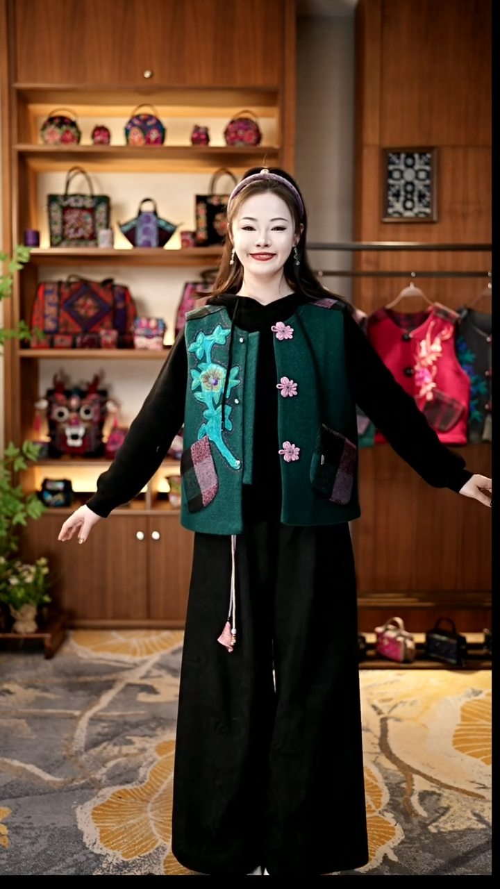 刺绣私人定制苗族手工衣服Z9581