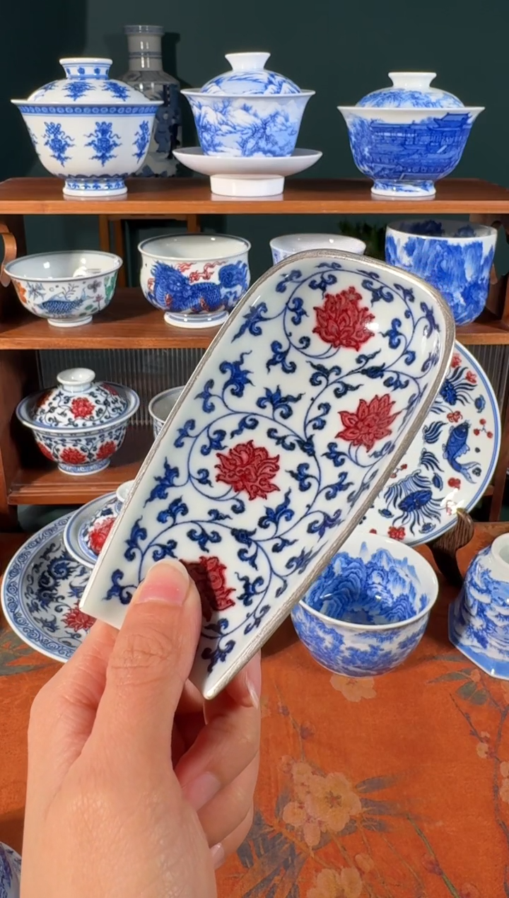 【闪购商品】杯永明尚玩缠枝莲茶则