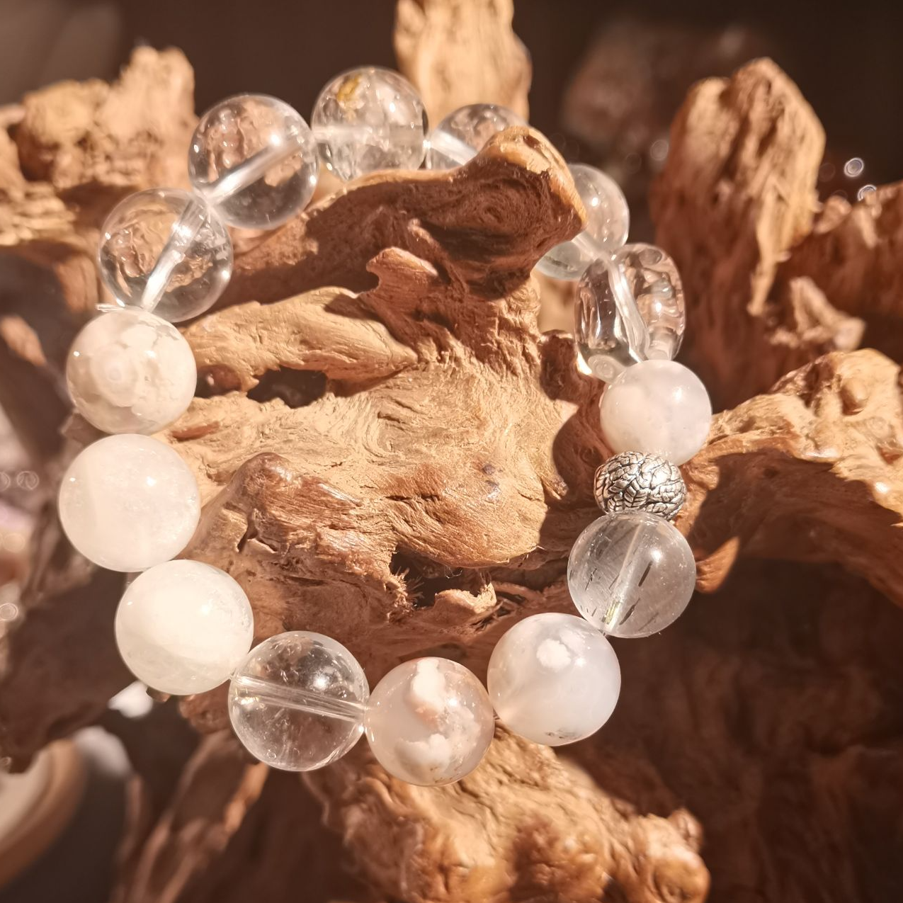 白水+樱花玛瑙手串