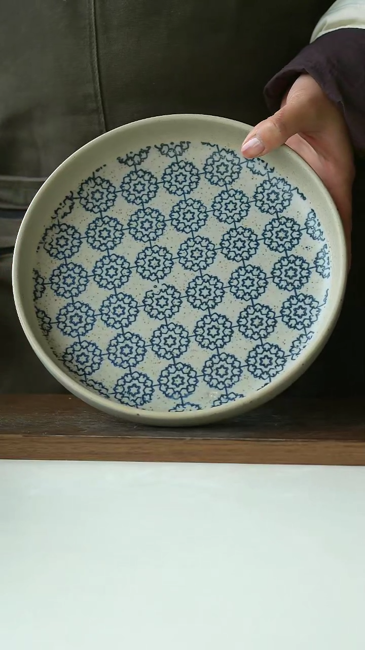 【闪购商品】陶瓷绣球绣球直身主菜盘21cm@4-2@