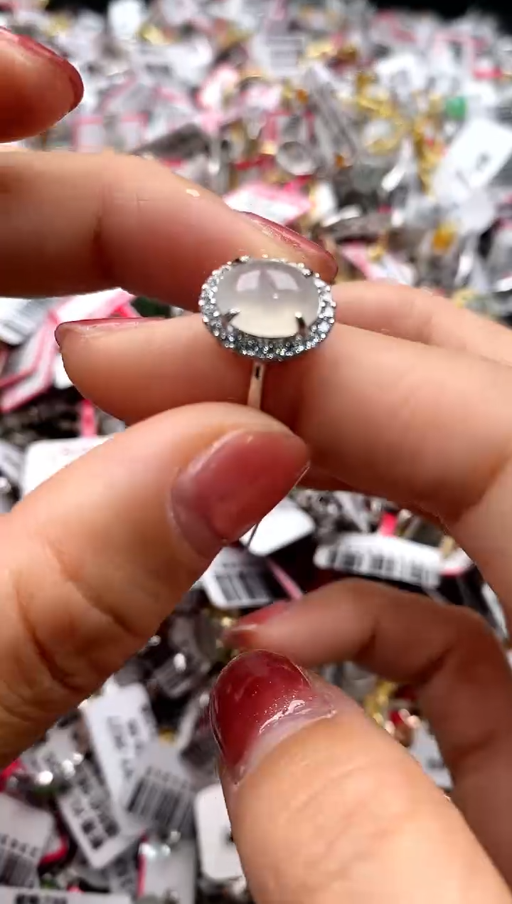 【闪购商品】翡翠戒指银S925镶嵌11111111    7