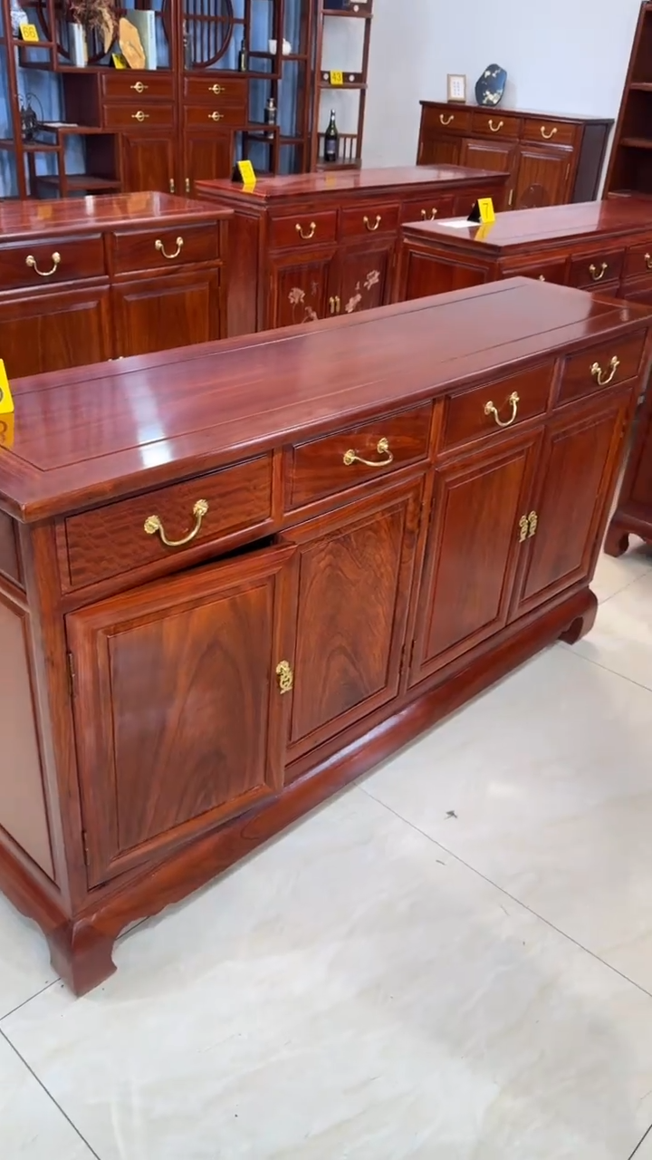 花梨木类柜类家具刺猬紫檀餐边柜158*40*88马蹄大脚