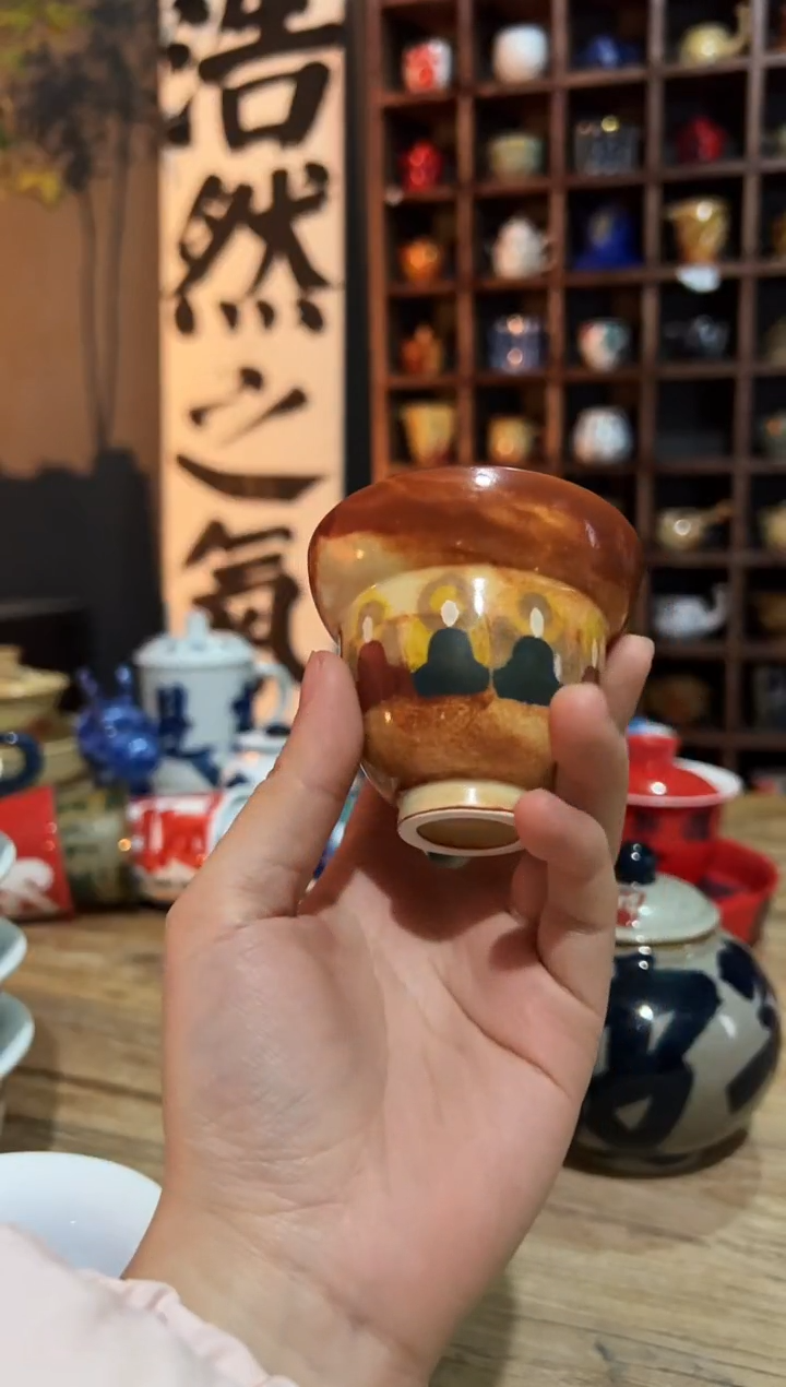 观云听雨原创手绘茶具