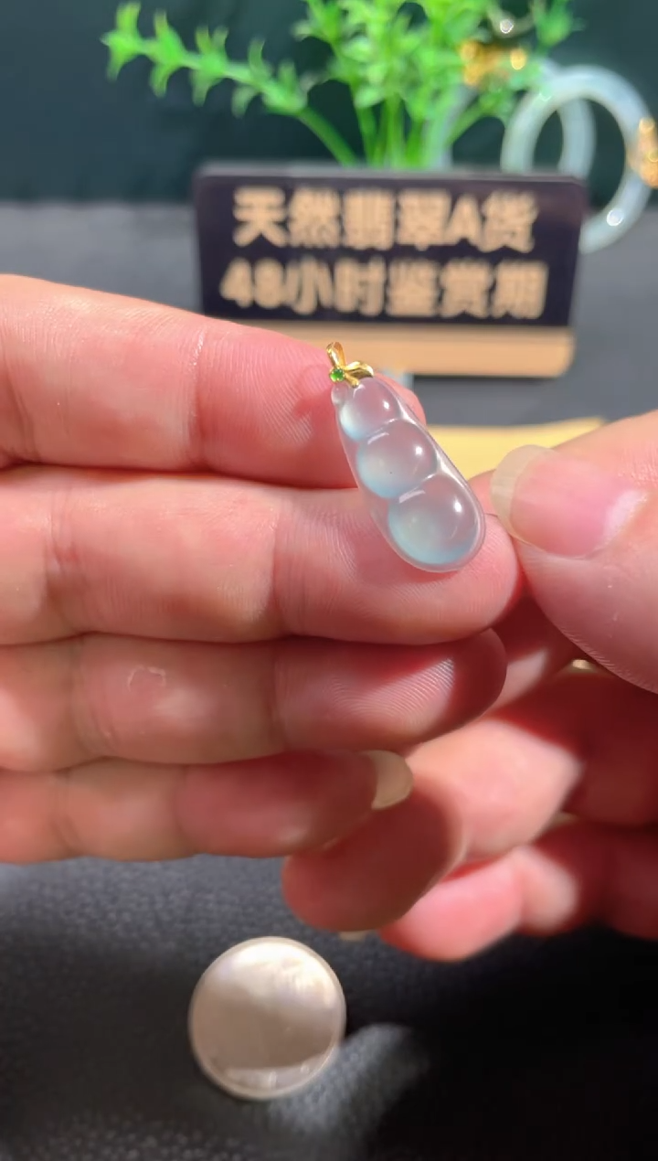 翡翠18K金镶嵌颈饰翡翠