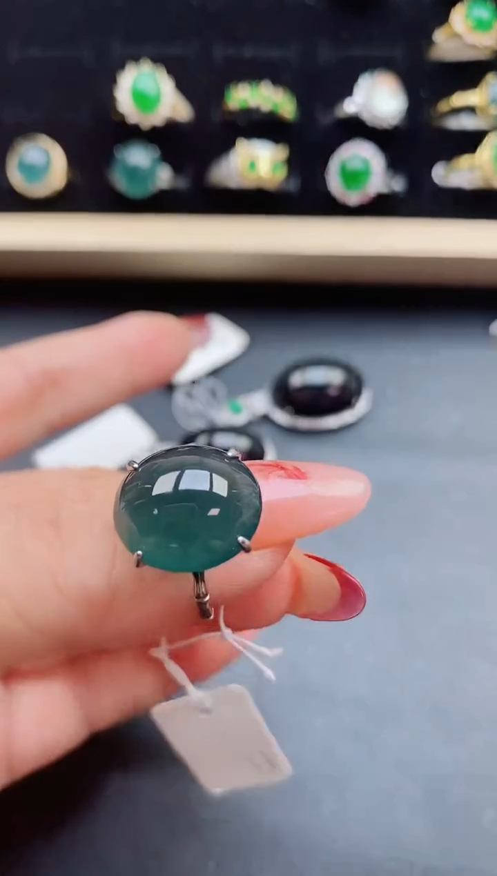 【闪购商品】翡翠戒指银S925镶嵌321321