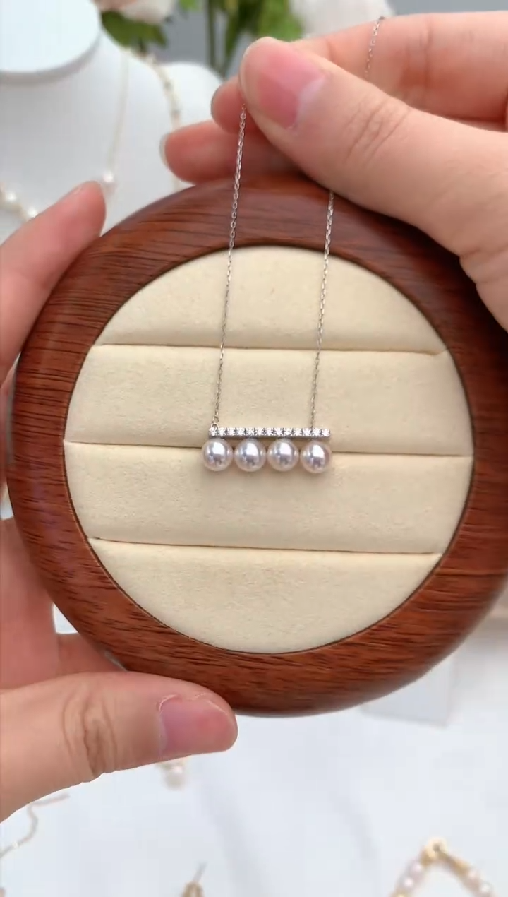 【闪购商品】海水珍珠项链18K金镶嵌5.5-6特选平衡木