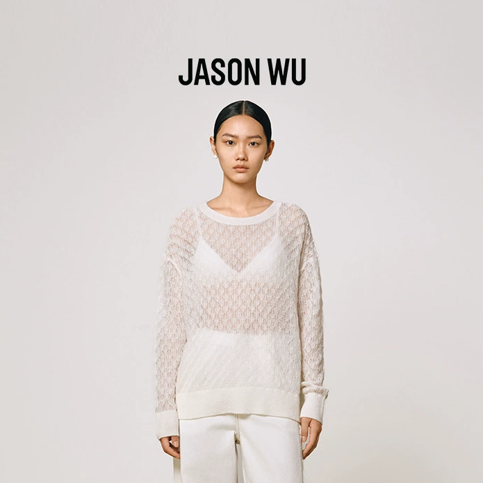 【春季新品】JASON WU 25年新款贝壳肌理绵羊毛柔软轻薄上衣套衫女
