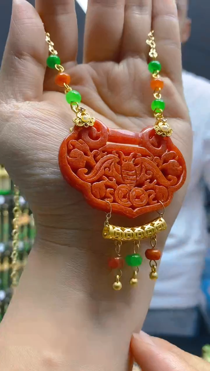 【闪购商品】翡翠耳饰合金0379翡翠锁骨链