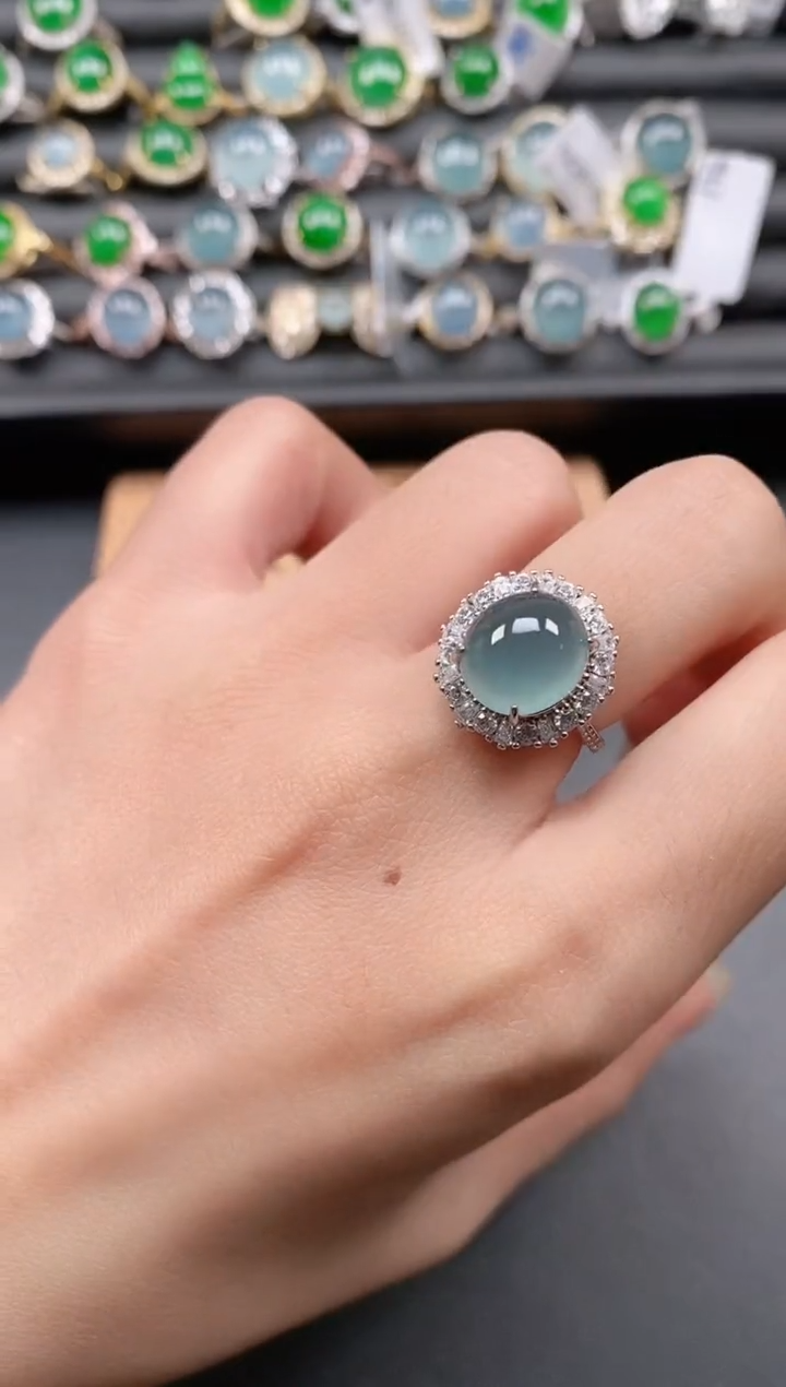 银S925镶嵌戒指翡翠1111