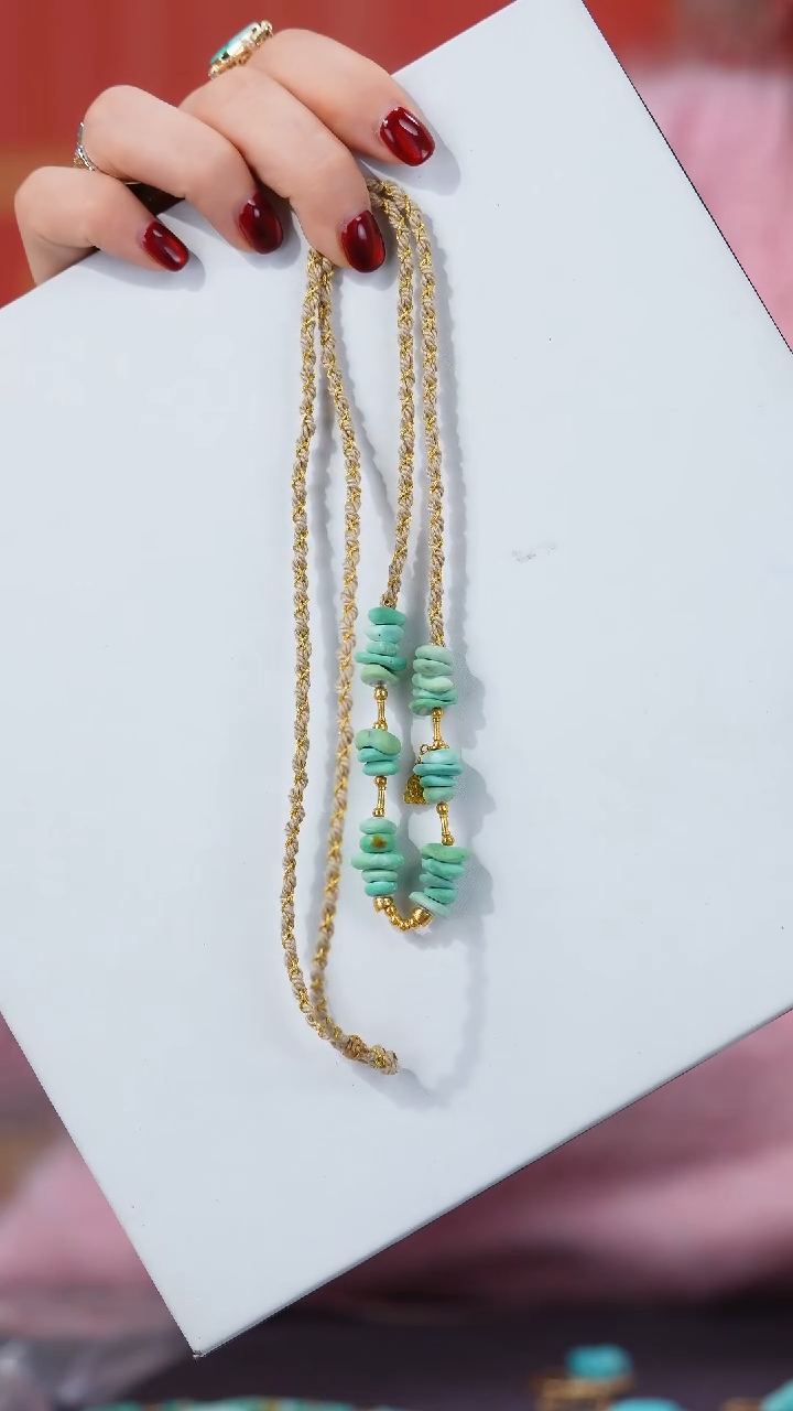 【闪购商品】绿松石项链18K金镶嵌1