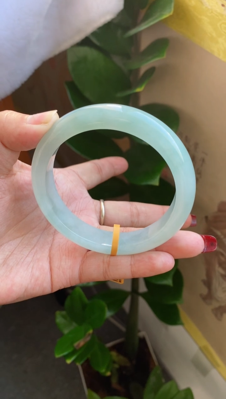 【闪购商品】翡翠手镯未镶嵌（必买）冰透晴蓝绿23号