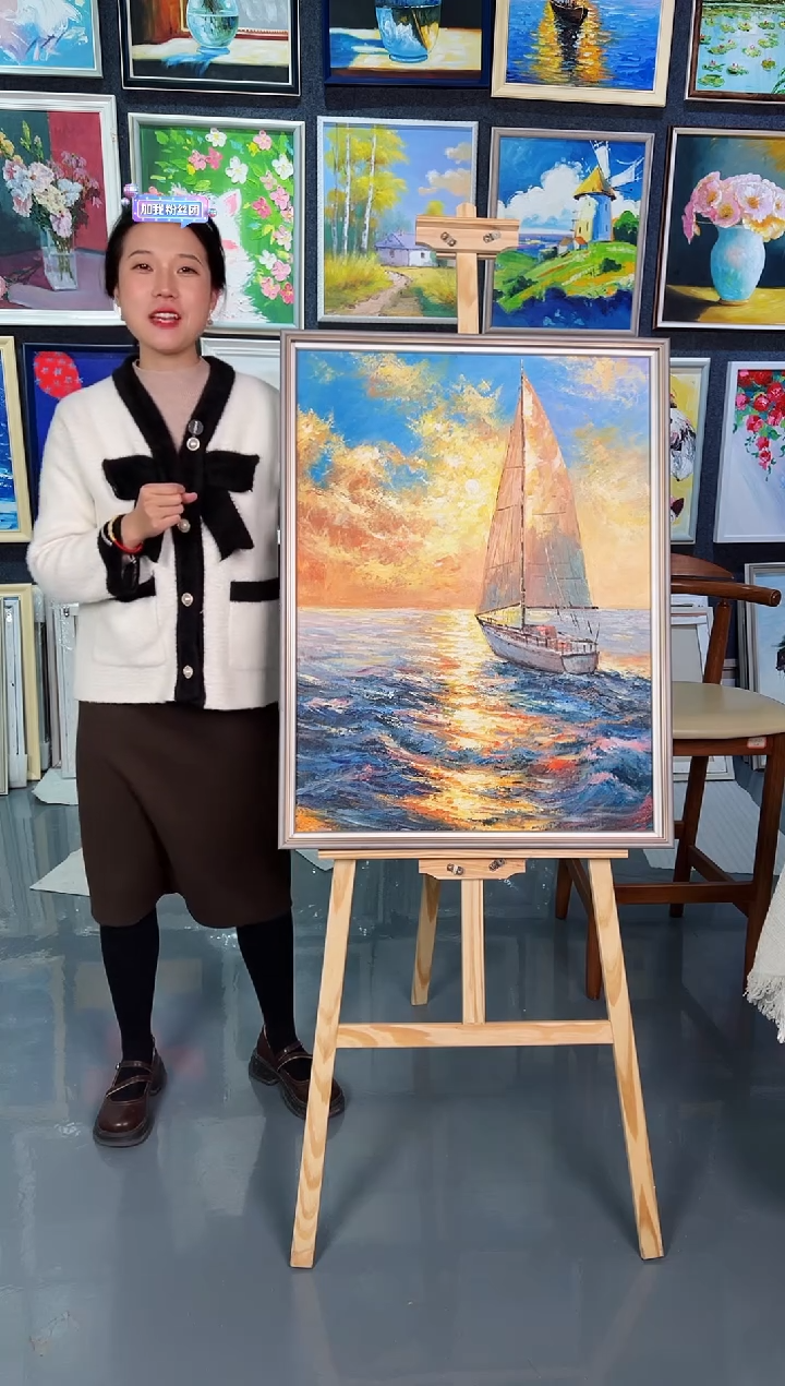 【闪购商品】油画11号 60*80 一帆风顺-手绘油画