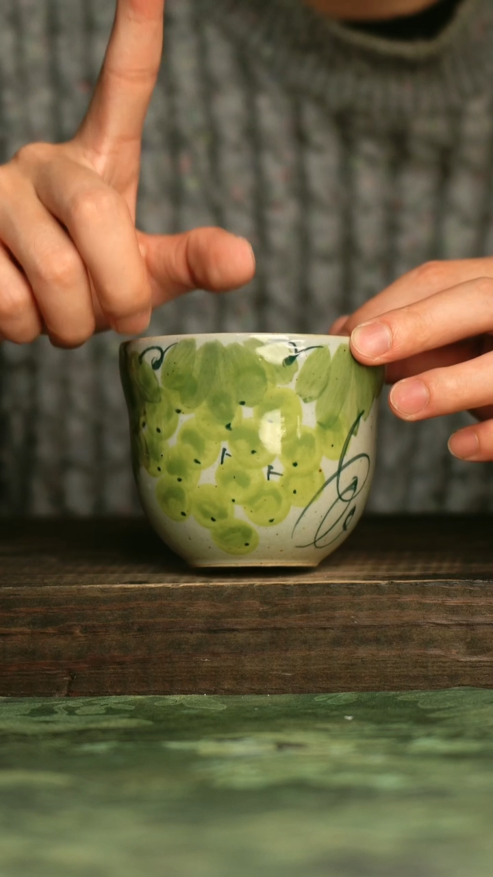 陶瓷青诗集手工手绘瓷器