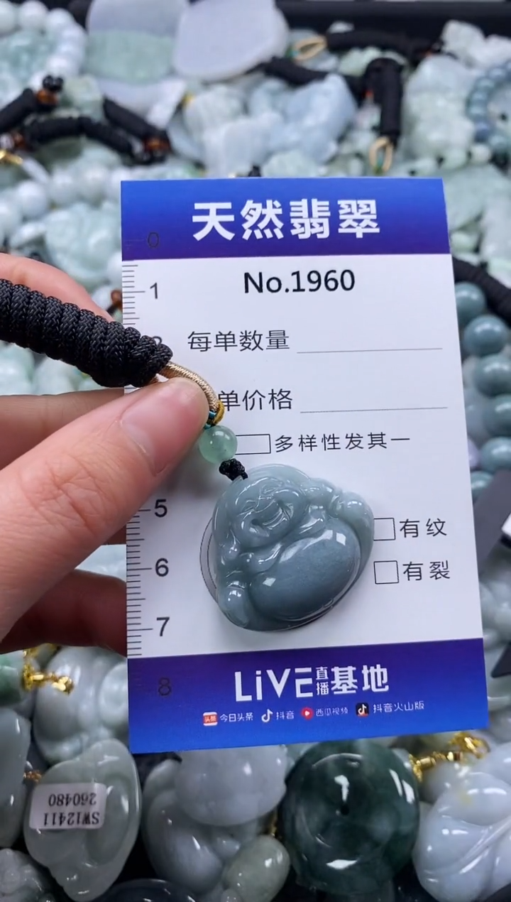 【闪购商品】翡翠颈饰未镶嵌缅甸A货翡翠1960