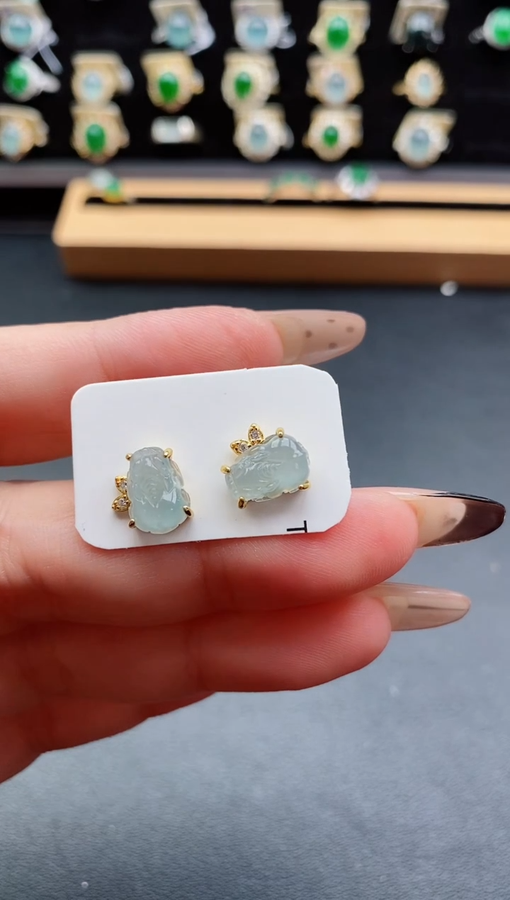 银S925镶嵌戒指翡翠1