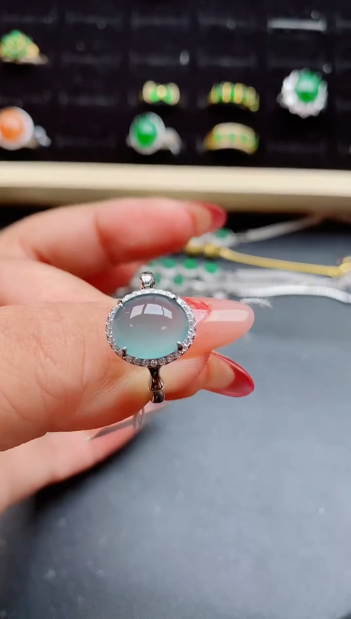 【闪购商品】翡翠戒指银S925镶嵌321321