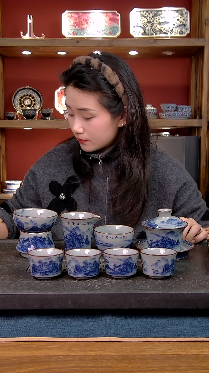 简装家用款8件套 老陶泥开片纹陶瓷茶具