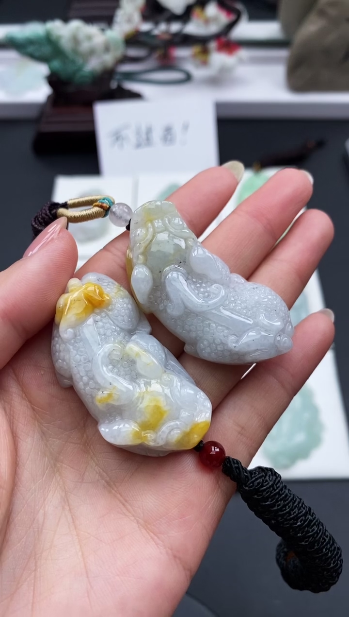【闪购商品】翡翠颈饰未镶嵌天然缅甸A货翡翠随机发一件