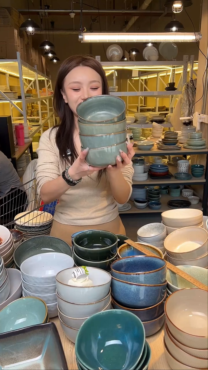 瓷221【瑕疵】外贸尾货窑变釉下彩