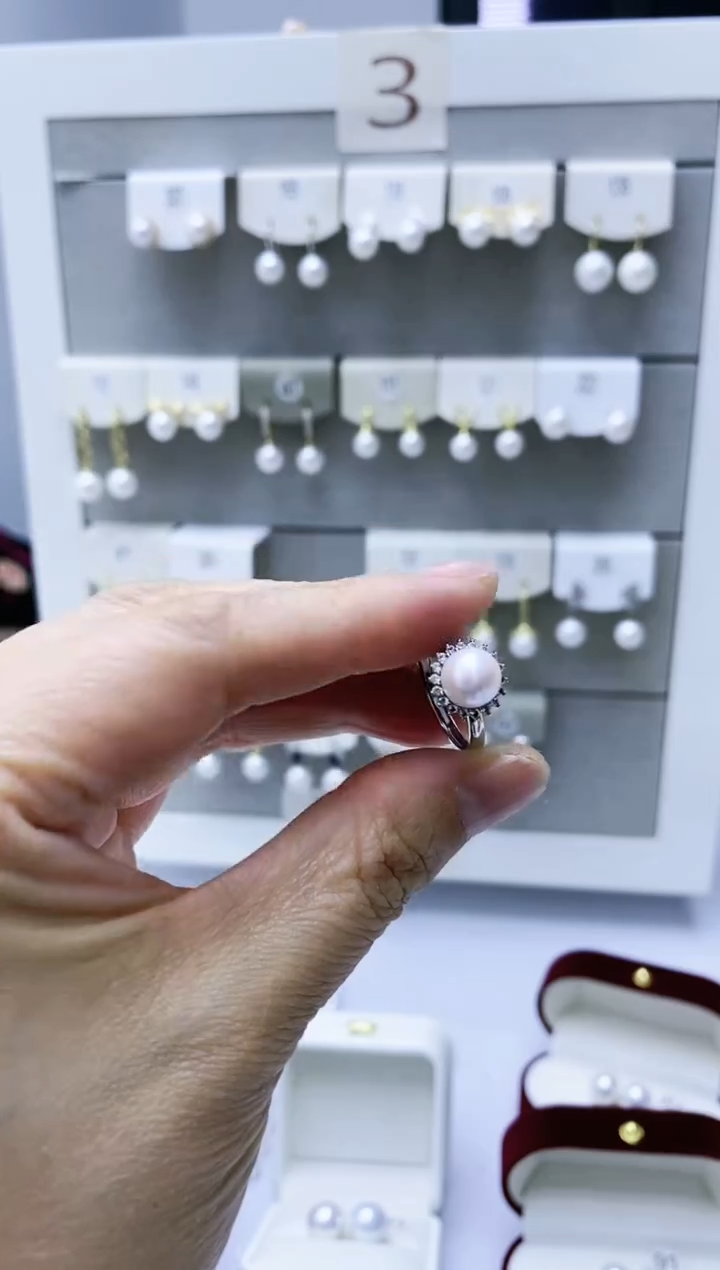 【闪购商品】海水珍珠耳饰银S925镶嵌截止