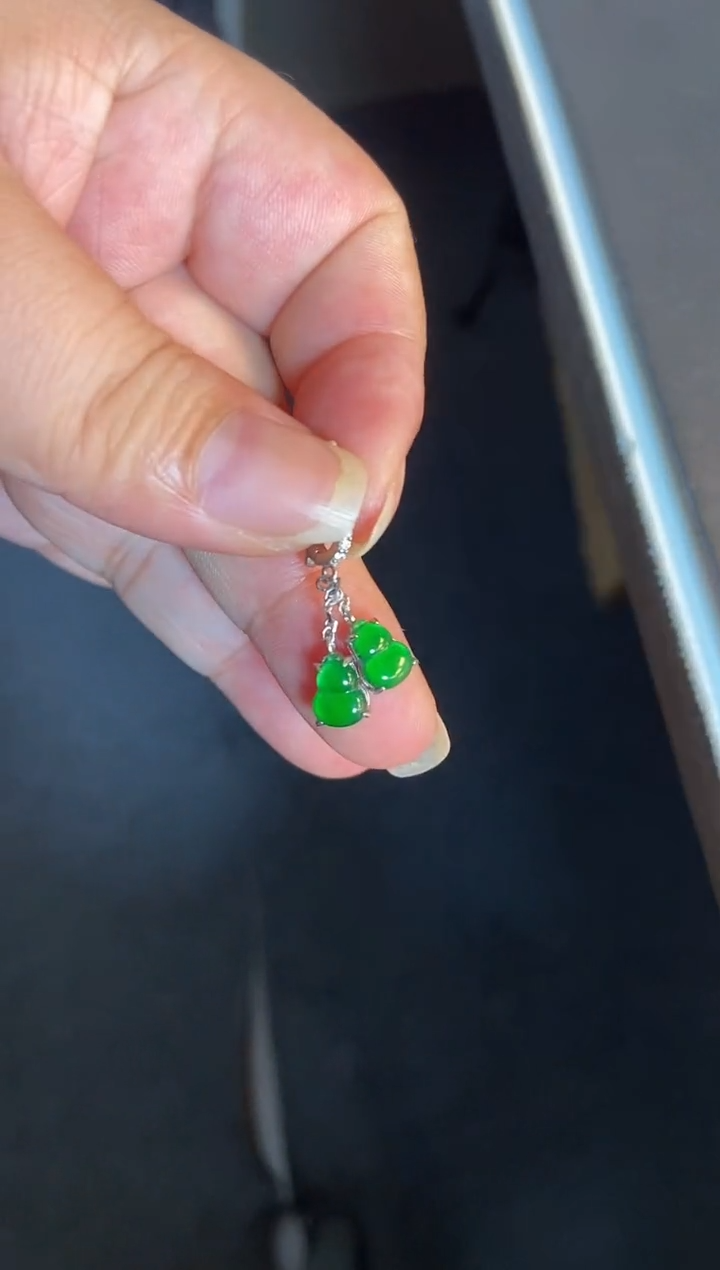 吊坠(不含链)银S925镶嵌翡翠1