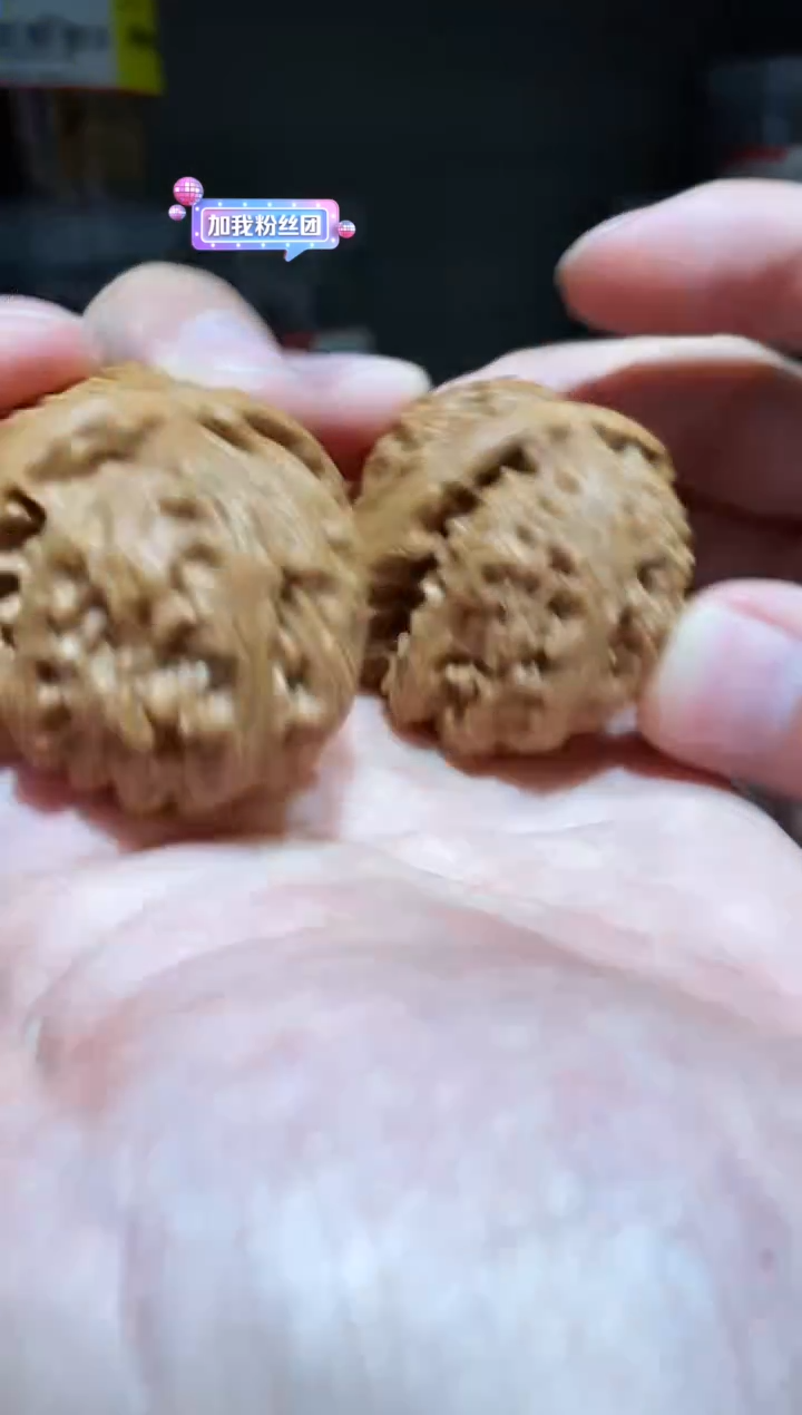 文玩核桃把件微修打底闷白41-42