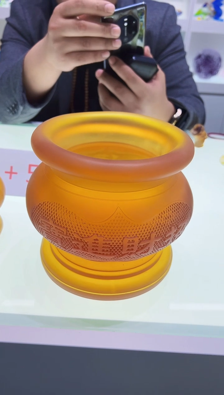 【闪购商品】泥塑古法琉璃7寸香炉摆件