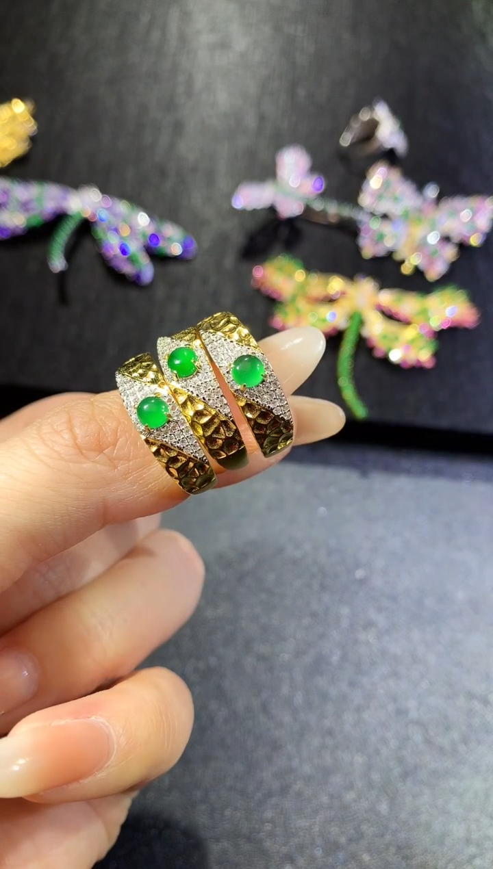 【闪购商品】翡翠戒指银S925镶嵌306-戒指（多样性发货一件