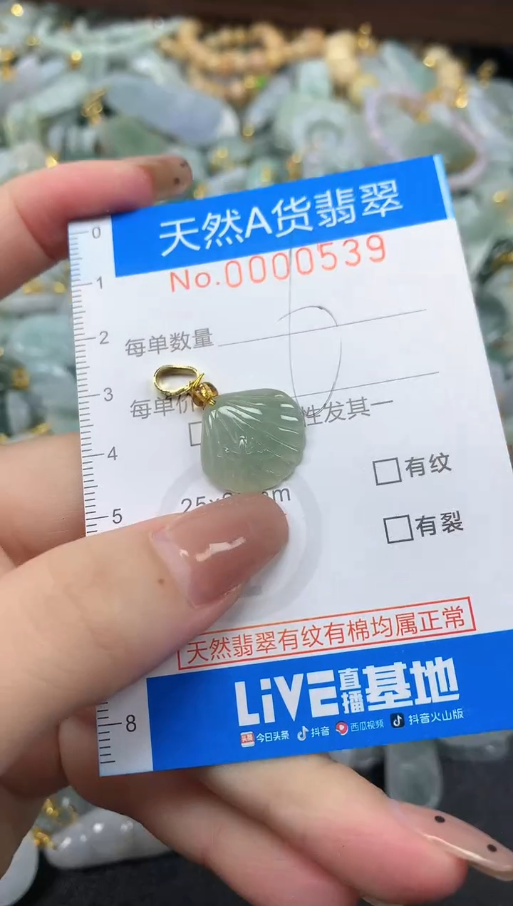 颈饰未镶嵌翡翠净货挂件-0539