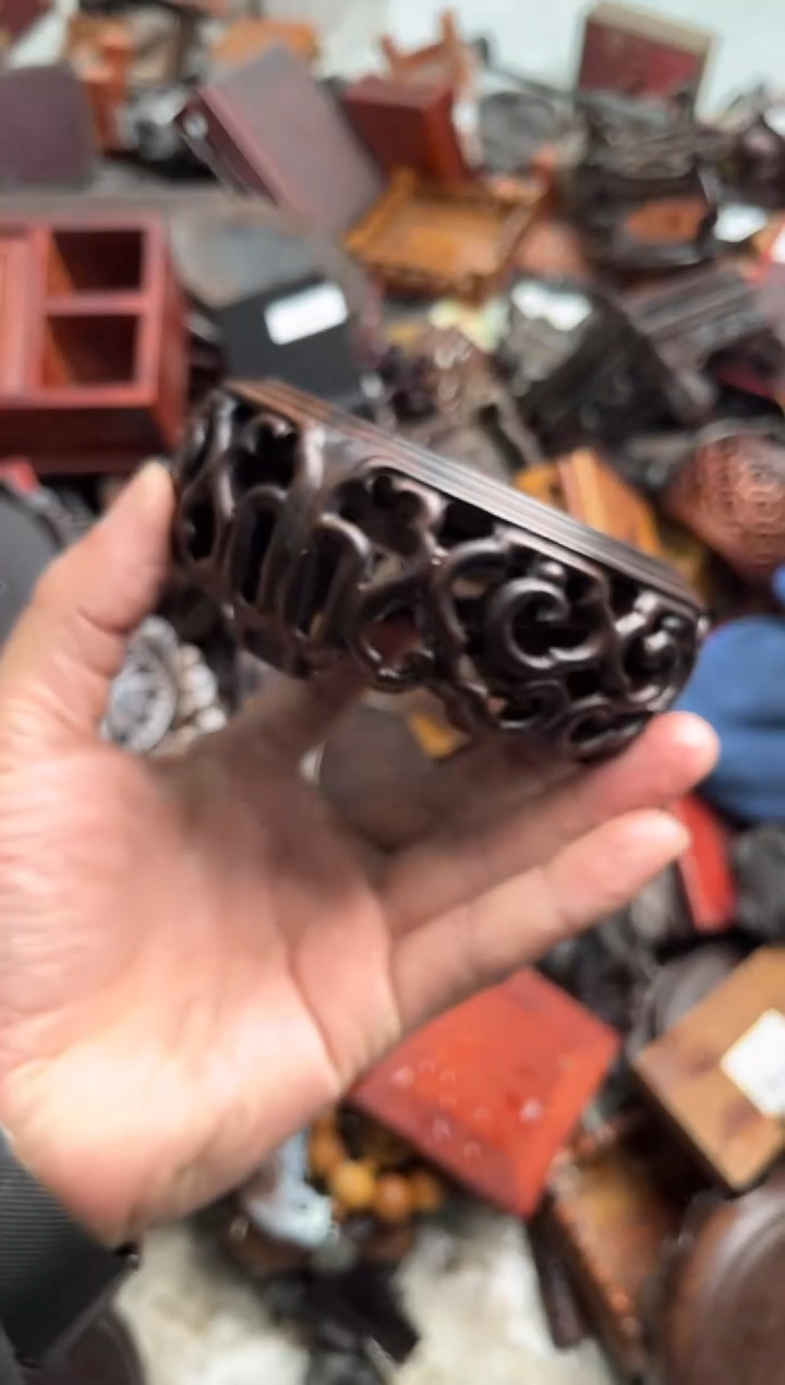 木63黑檀木云海底座