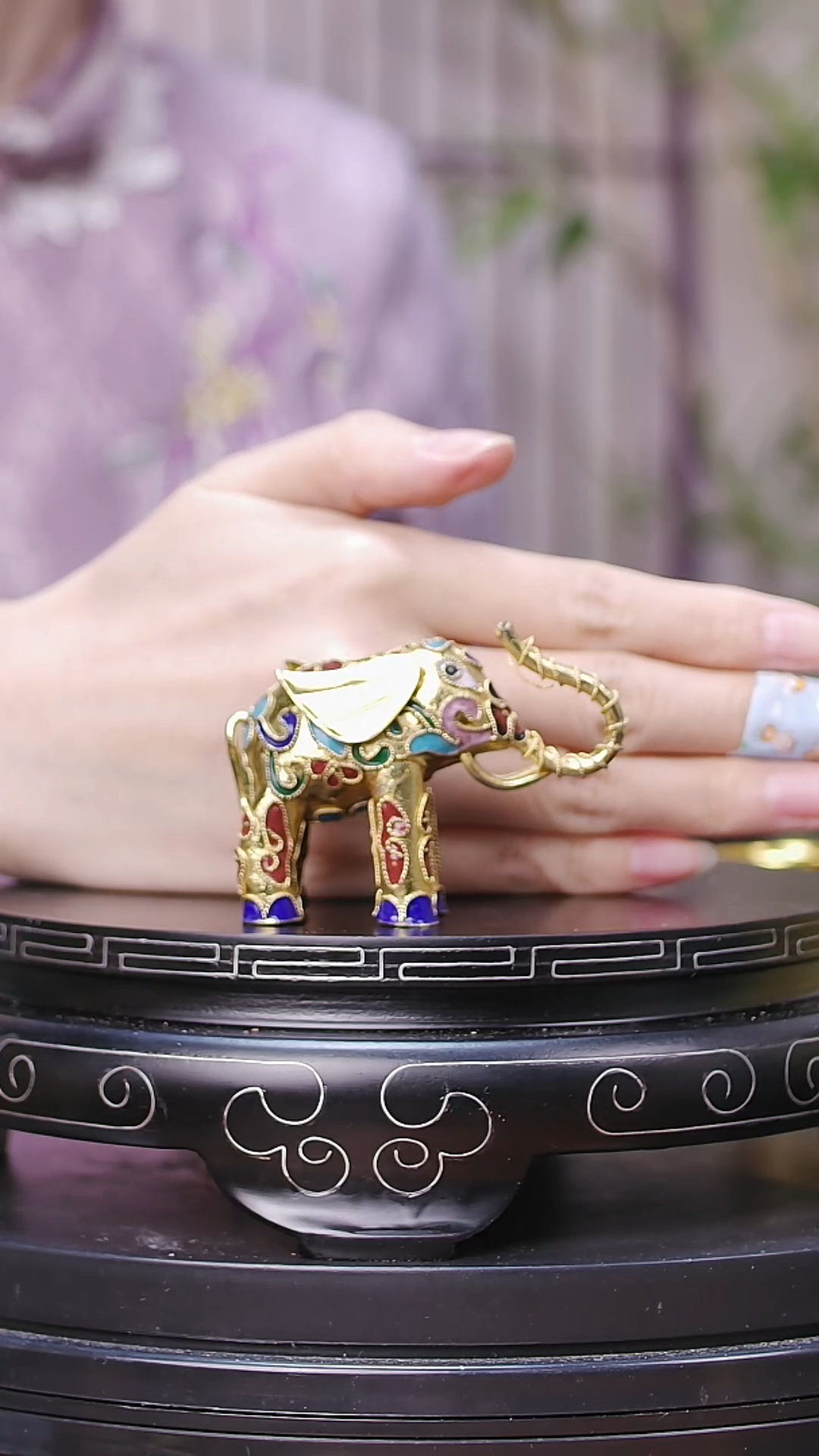 【闪购商品】非遗技艺 景泰蓝小象金地