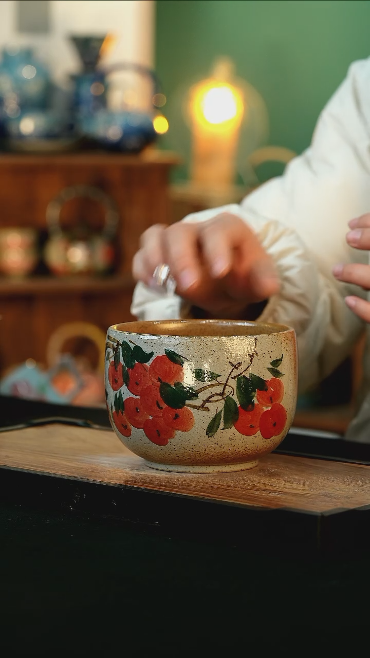 【闪购商品】杯手绘心瓷陶瓷浮力