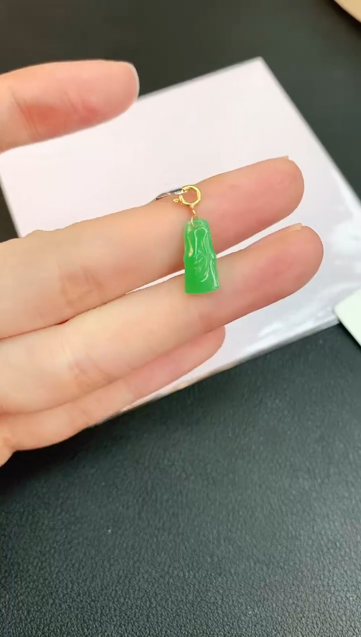 【闪购商品】翡翠颈饰18K金镶嵌赠礼盒证书 小君