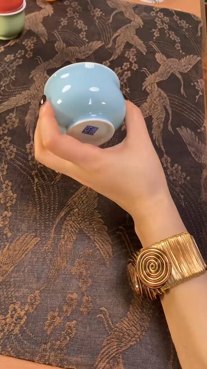 宝瓷林天青炉士杯