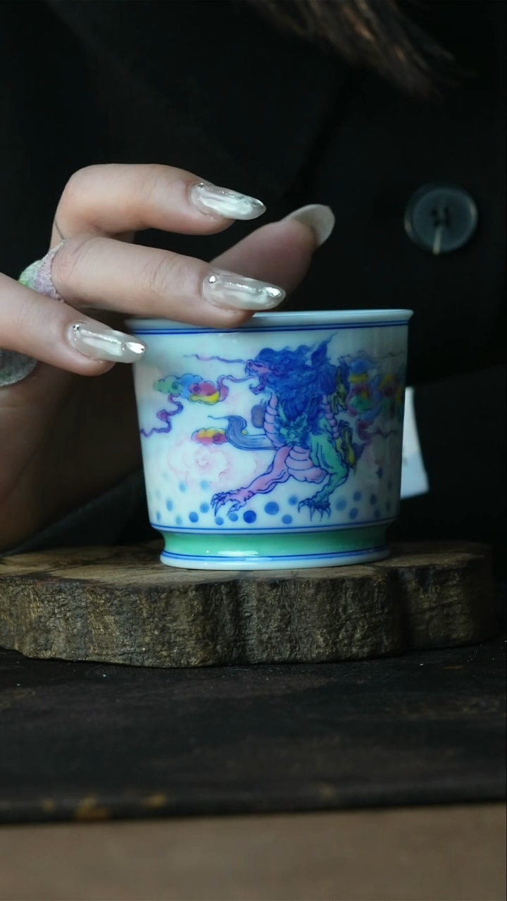 【闪购商品】杯景德镇陶瓷善听斗彩