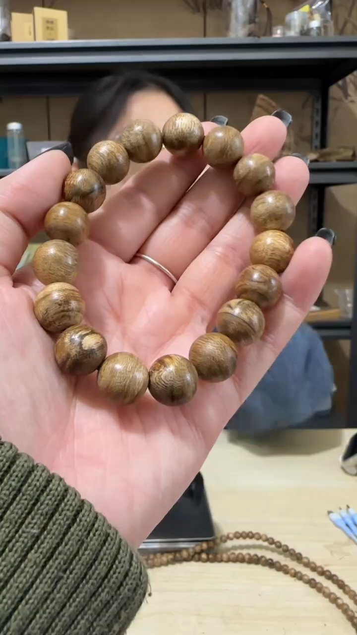 【闪购商品】沉香手串6号海南水阁圆珠手串多样性一条卡12