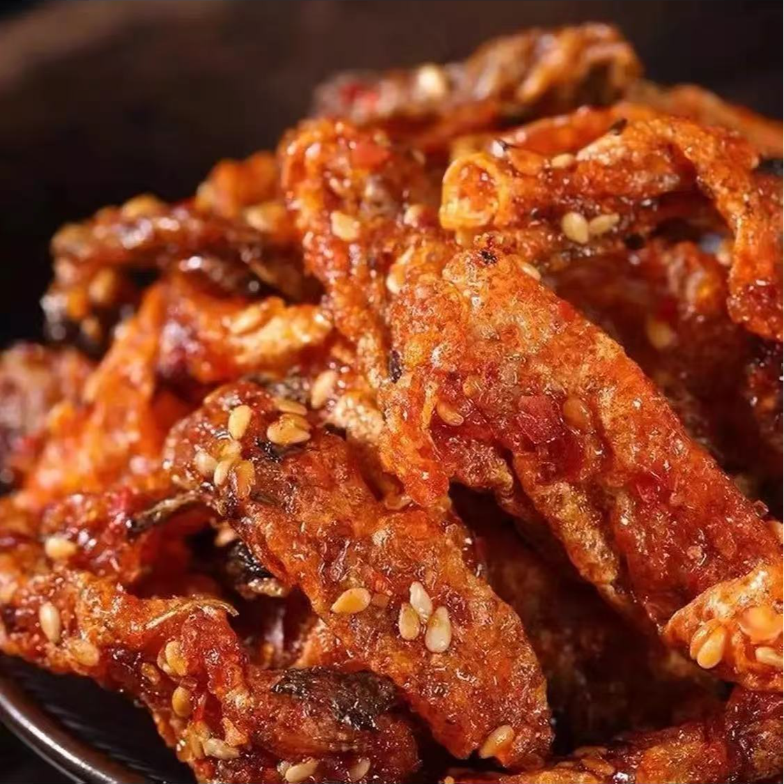 湖南道县香辣鳕鱼皮网红蜜汁小吃鱼干香辣下饭办公室解馋追剧零食