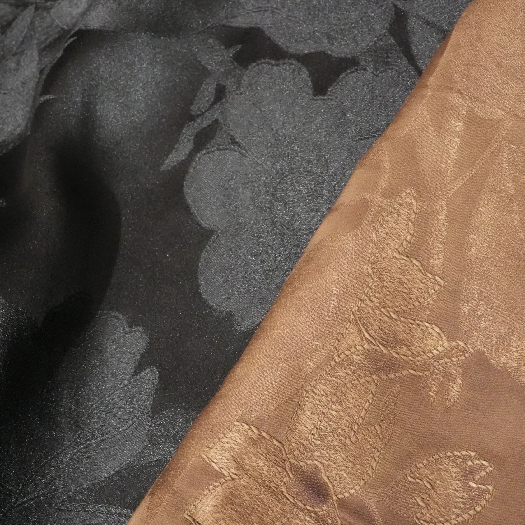 非遗香云纱系列桑波缎大提花40姆米110门幅布料高档真丝桑蚕丝