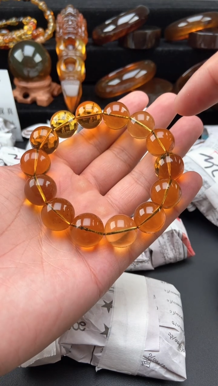 【闪购商品】琥珀手链未镶嵌茶宝手串