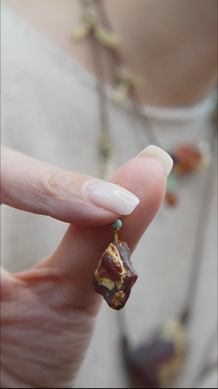 裸石蜜蜡未镶嵌*蜜蜡原石小提溜*活扣头*百搭小配饰*