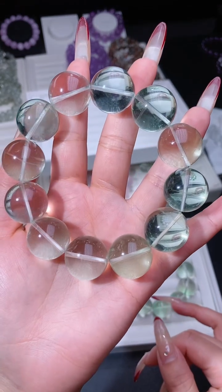 【闪购商品】萤石手链未镶嵌216.18薄荷绿萤石手串 多样性其一