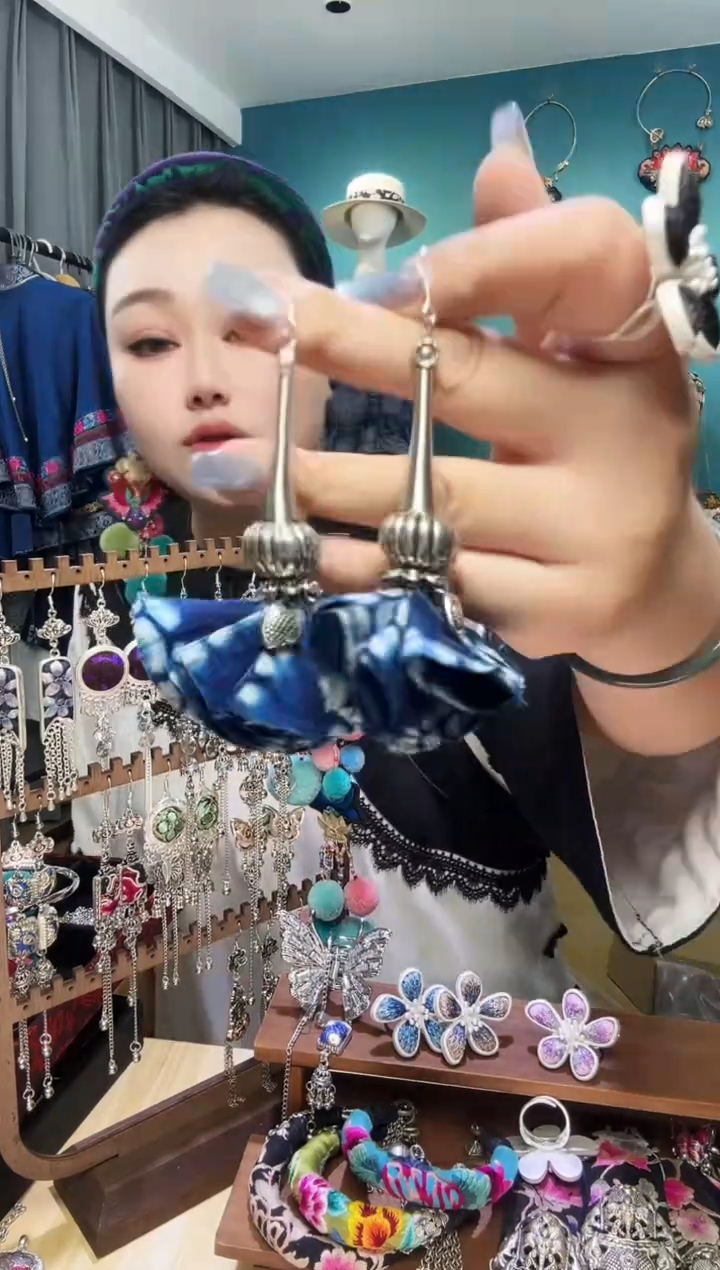 刺绣纯手工民族风刺绣耳环