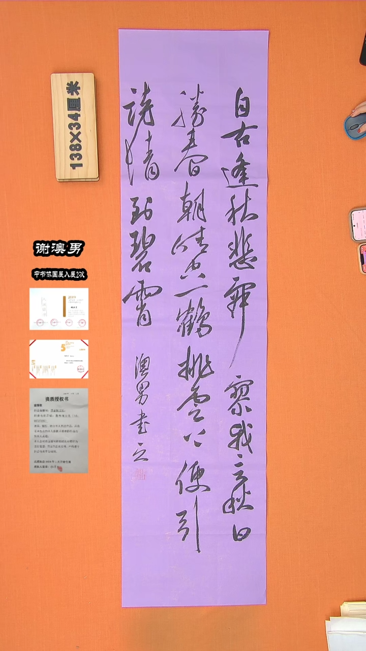 【闪购商品】书法15谢老师书法作品